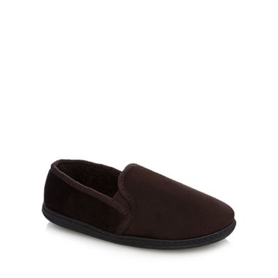 Brown fleece lined slippers